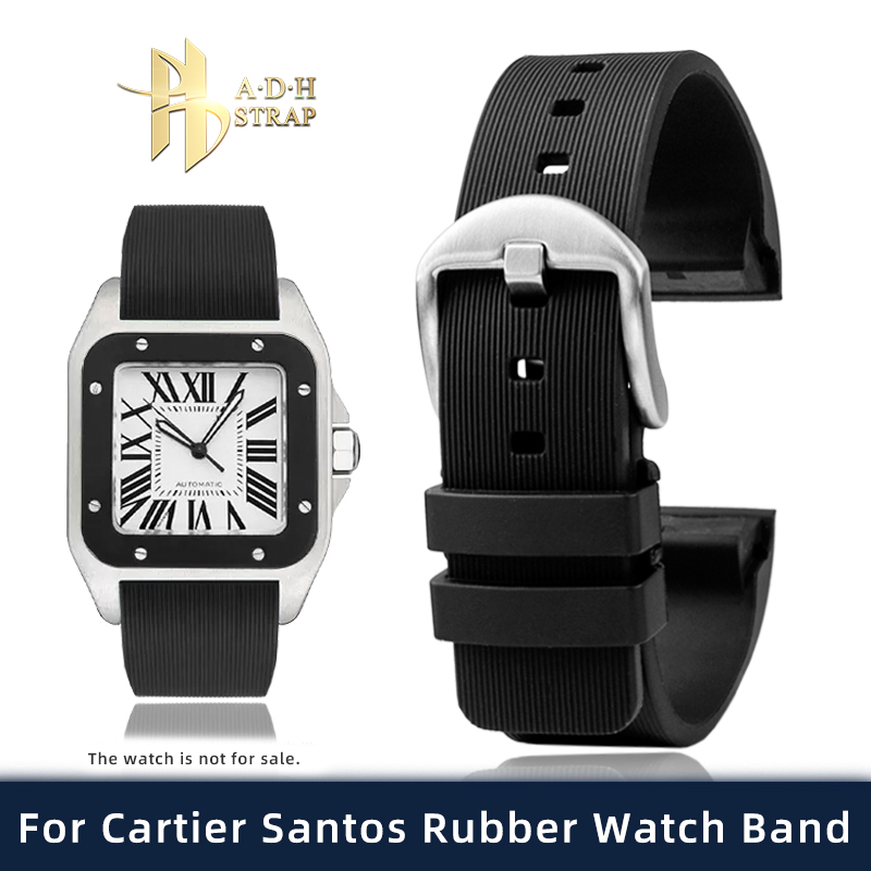 Cartier Watch Santos - Special Interface Rubber Strap For Cartier