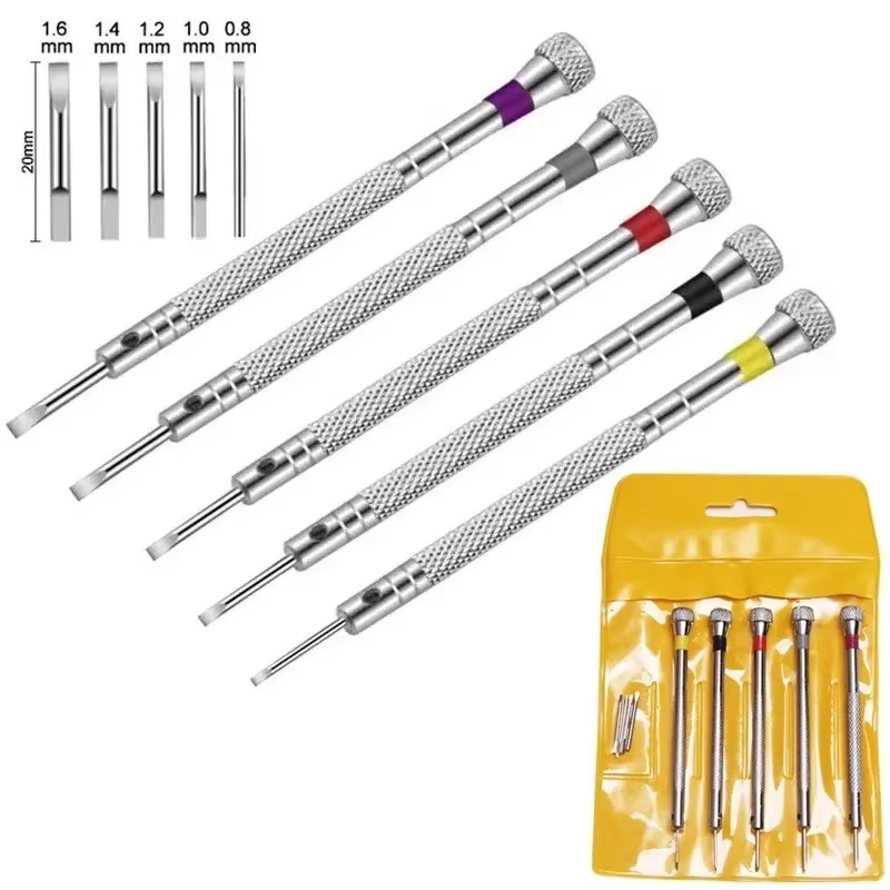 Spring Bar Tool Set - 5pcs/Set 0.8-1.6mm Steel Screwdriver Set for